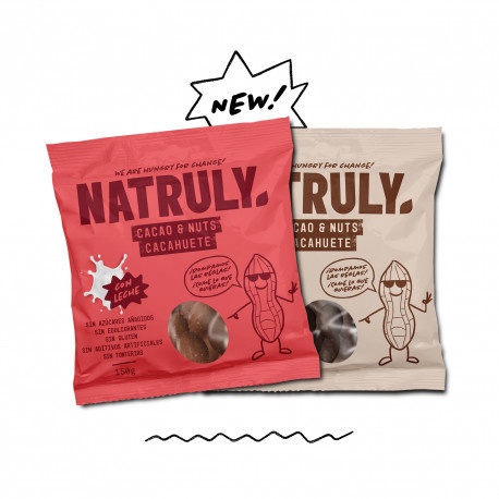 PACK 2X CACAO & NUTS - NEGRO Y LECHE | 150GX2 NATRULY